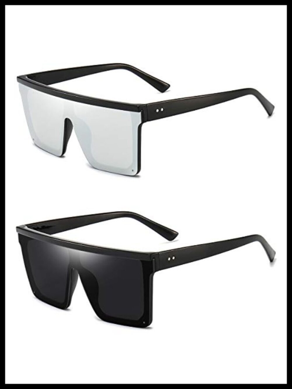 Oversized Square Sunglasses for Women Men UV400 Protection Flat Top Big Frame